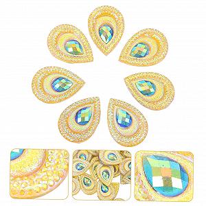 Украшения Бриллианты в форме слезы для рукоделия, Стразы для скрапбукинга, Стразы Павлин, Капли воды, Стразы для одежды, Капли птичьего глаза, Бриллианты Павлин, Золотая смола, 2 комплекта synthetic.ua - Фото 1