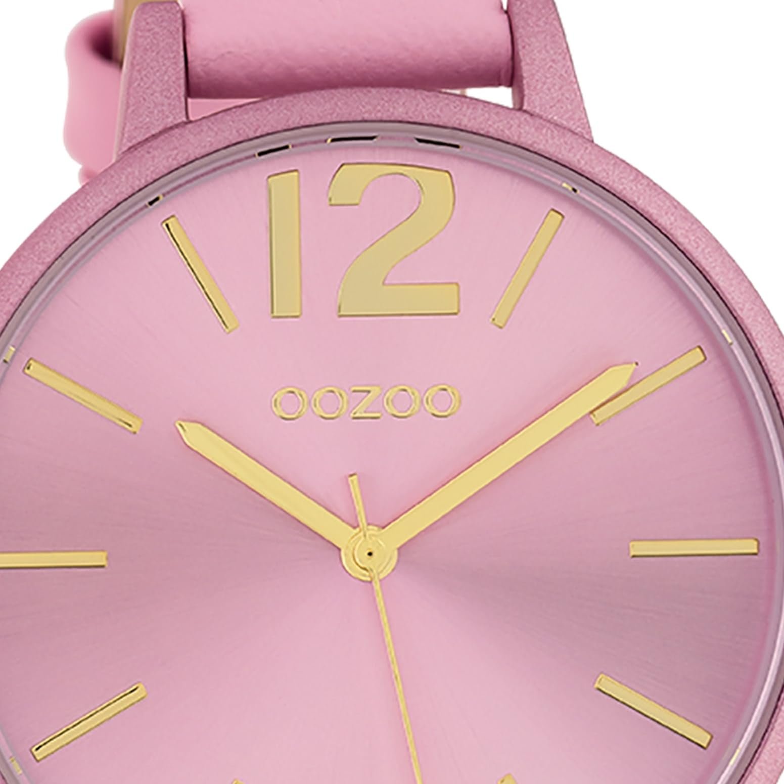 Женские часы Oozoo Кожаный ремешок 40 мм Colours of Oozoo Unicolour Розовый C10441, Розовый-розовый, Ремешок, фото №2