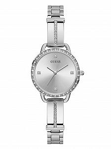 Часы-браслет Guess 30 mm Crystal, серебряный, One Size - Фото 1