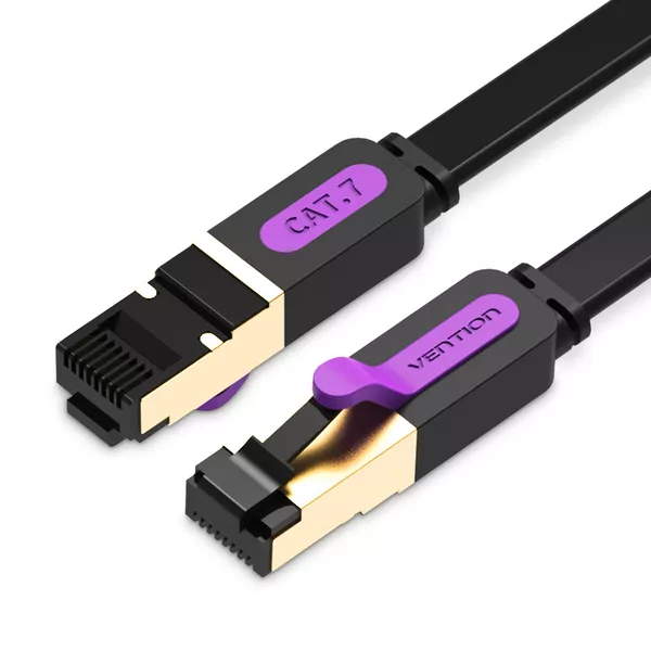 Патч-корд Vention CAT7 SSTP Ethernet 3 m Black ICABI, фото №1