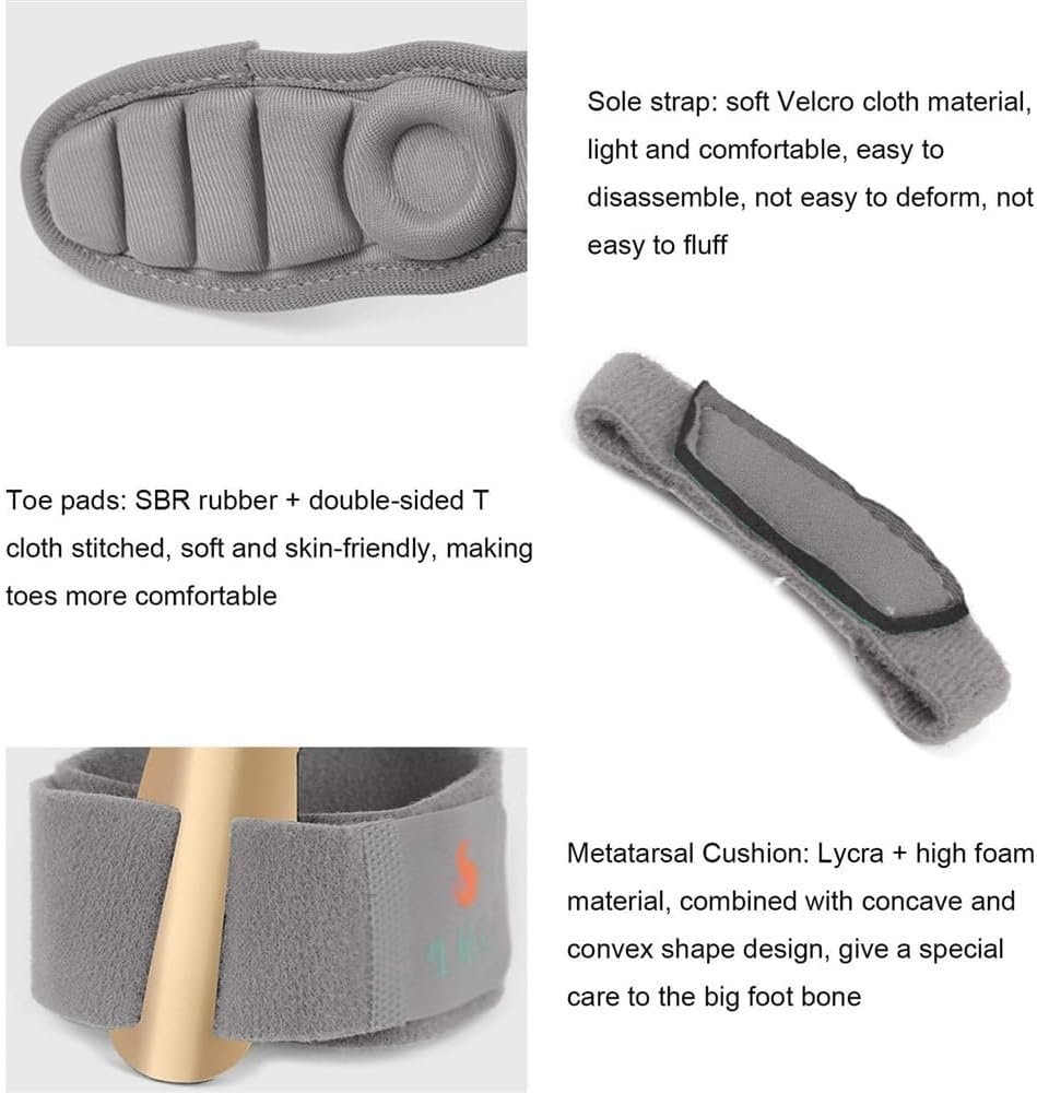 Роздільник для пальців ніг і коректор вальгусної деформації, регульована фіксуюча шина, фото №5