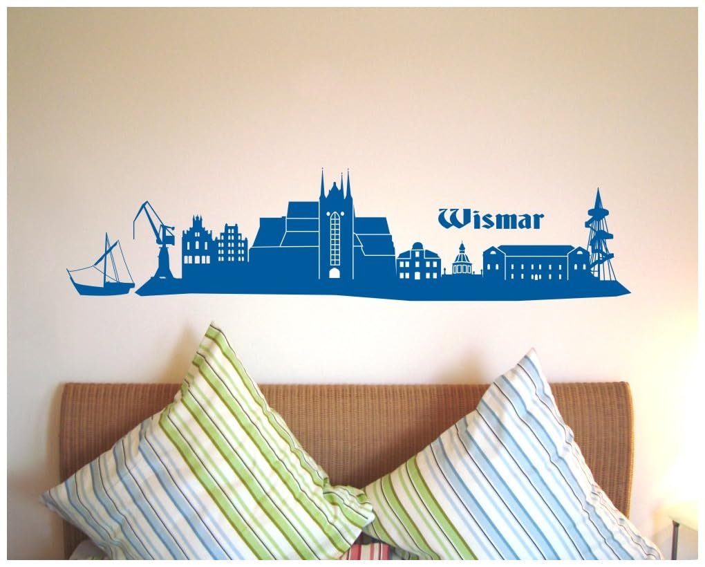 Наклейка на стіну Wismar City Collage 100 x 24 см Біла, фото №2