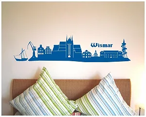 Наклейка на стіну Wismar City Collage 100 x 24 см Біла synthetic.ua - Фото 1