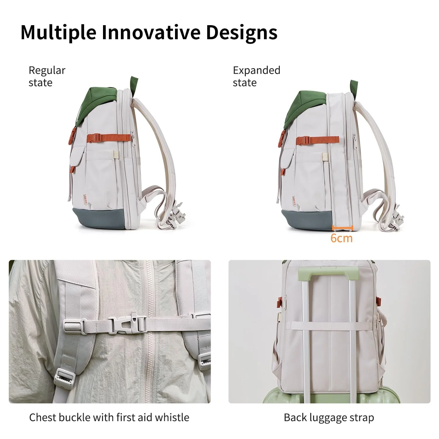 Рюкзак для ноутбука Waterproof Expandable 17 дюймів, фото №6 Рюкзак для ноутбука Waterproof Expandable 17 дюймів, фото №6