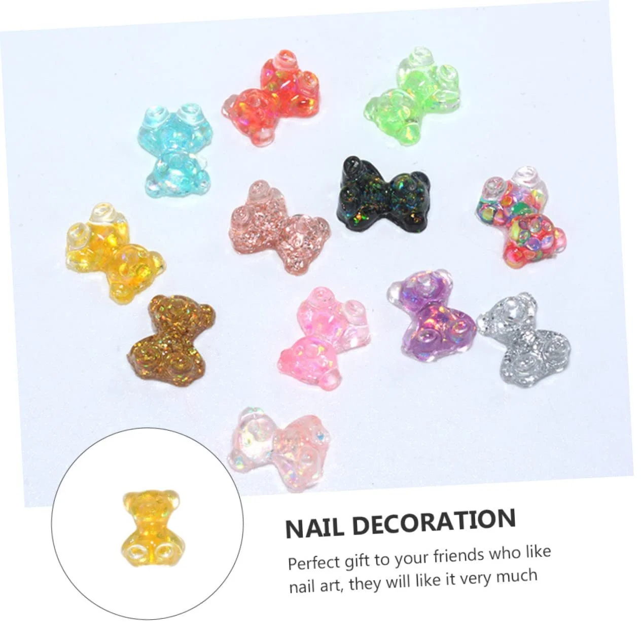 Наклейки для ногтей Медведь FRCOLOR 3 набора, 300 штук, фото №8