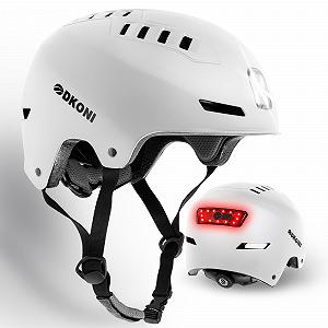 Шолом велосипедний DKONI з LED підсвічуванням, USB перезаряджуваний - Фото 1