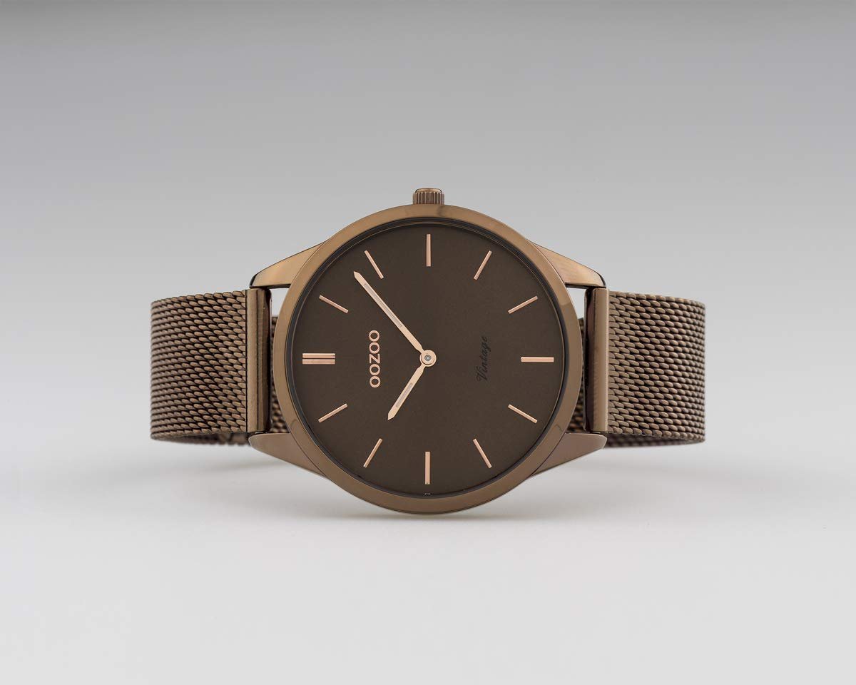 Вінтажний Жіночий Годинник Oozoo з Тонким Металевим Ремінцем з Нержавіючої Сталі Міланський Кварцовий Аналоговий 38 мм, фото №4