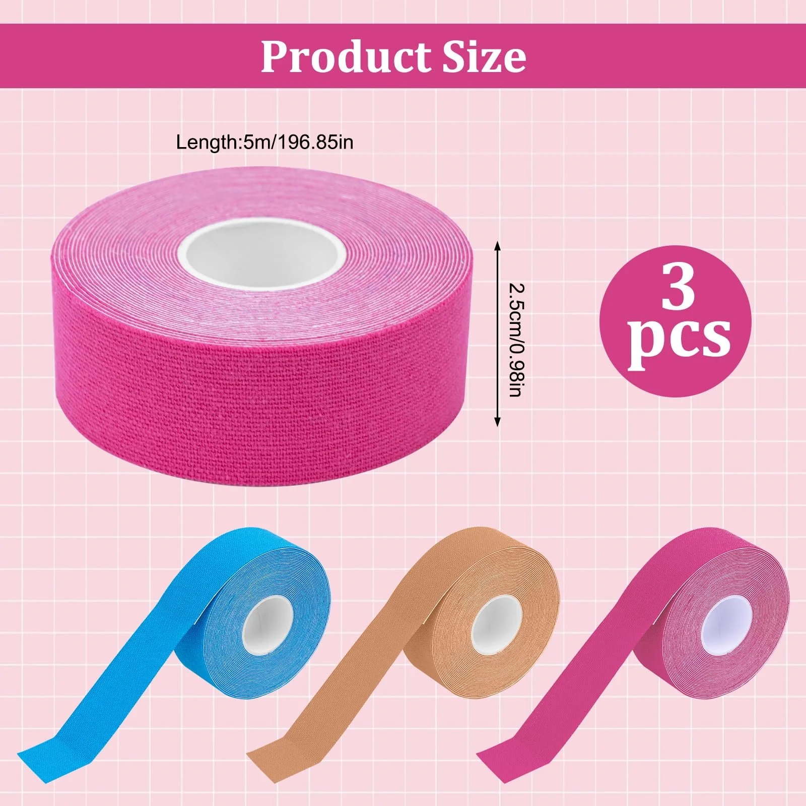 Набір стрічок для підтяжки обличчя 3 шт., стрічки для макіяжу від зморшок, фото №2 Набір стрічок для підтяжки обличчя 3 шт., стрічки для макіяжу від зморшок, фото №2