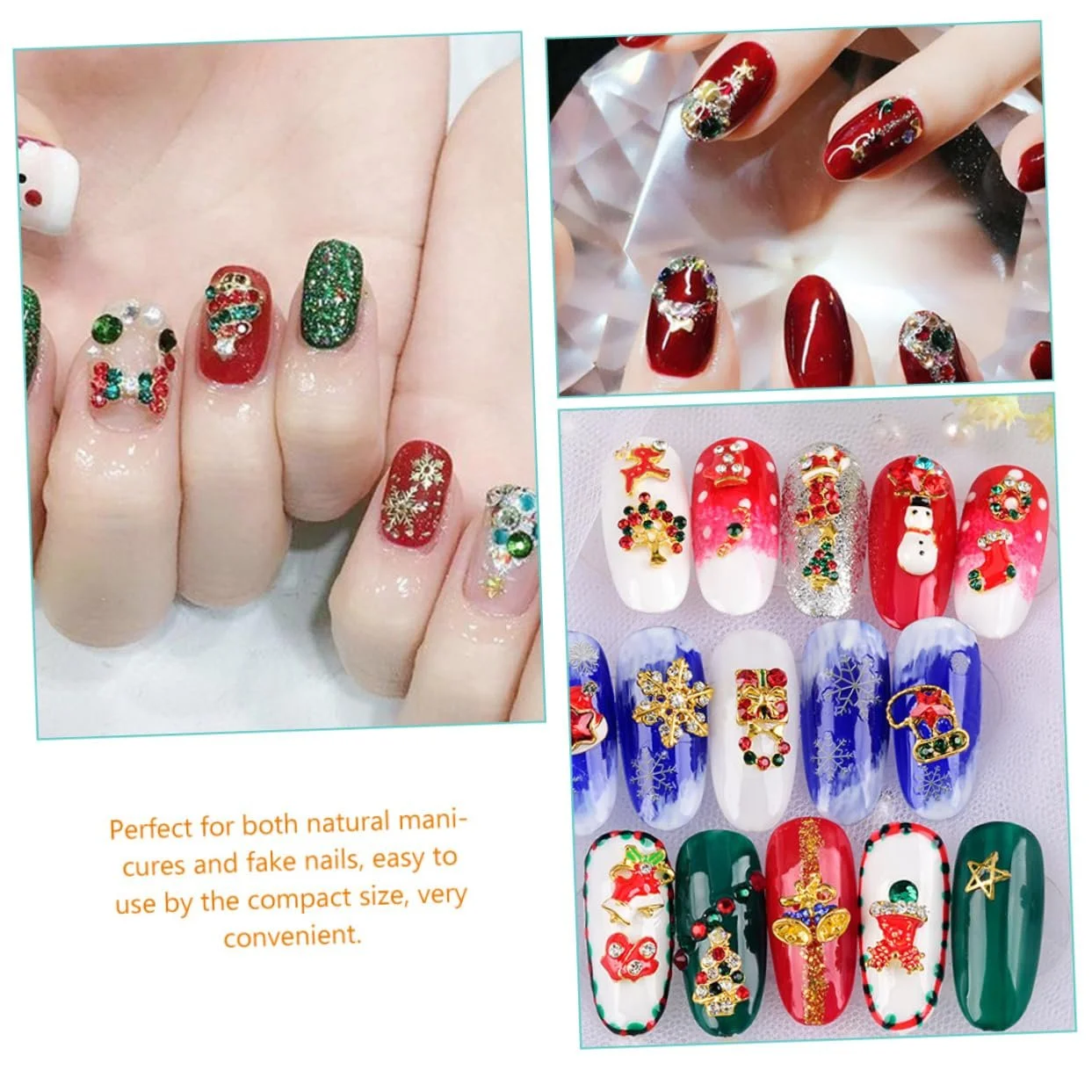 Металлическое украшение для ногтей FRCOLOR Рождественское 24 шт., фото №4