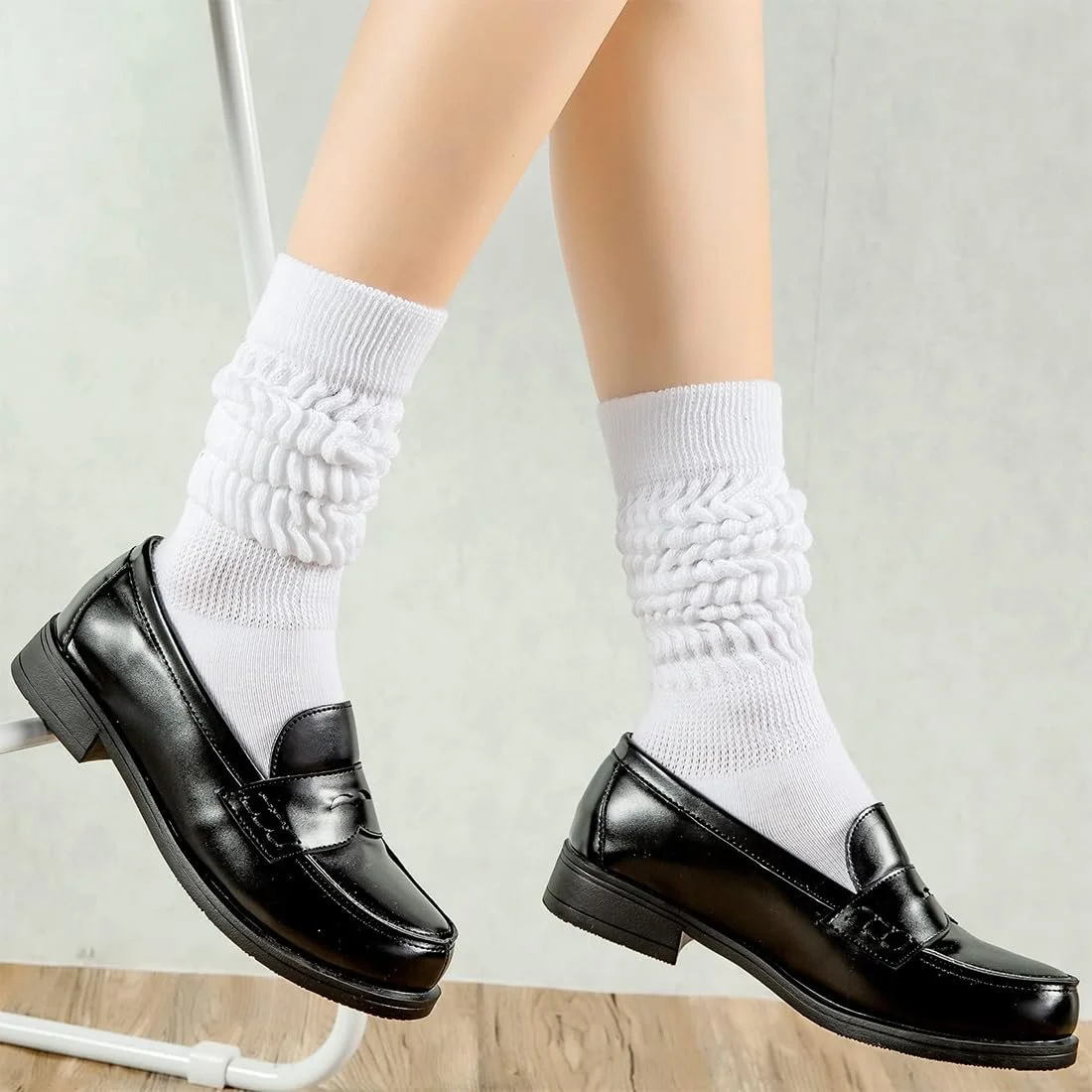 Високі шкарпетки 3 пари Осінь-Зима Жіночі В'язані М'які, фото №4