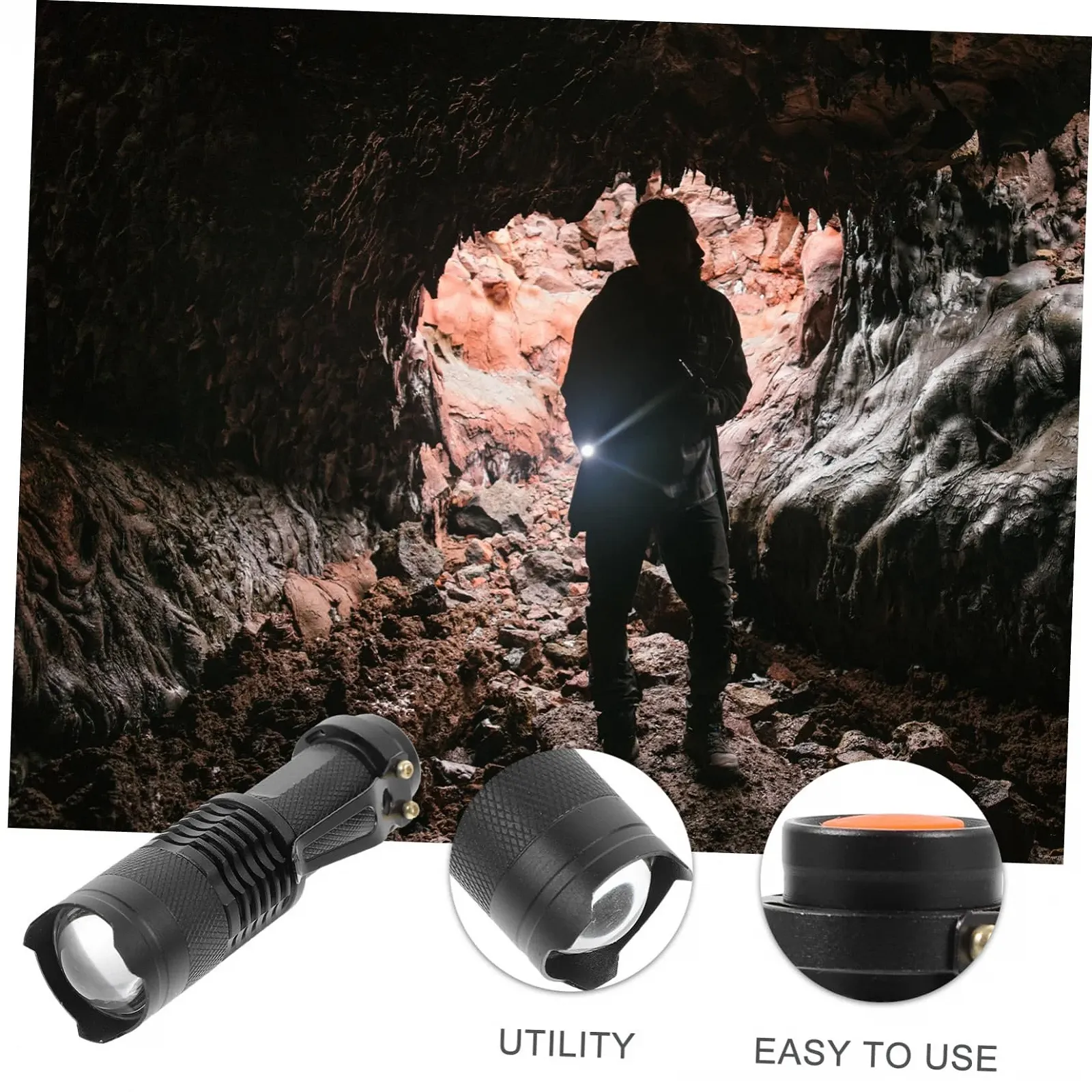 Міні LED Ліхтар HEMOTON Регульований Фокус Чорний, фото №9 Міні LED Ліхтар HEMOTON Регульований Фокус Чорний, фото №9