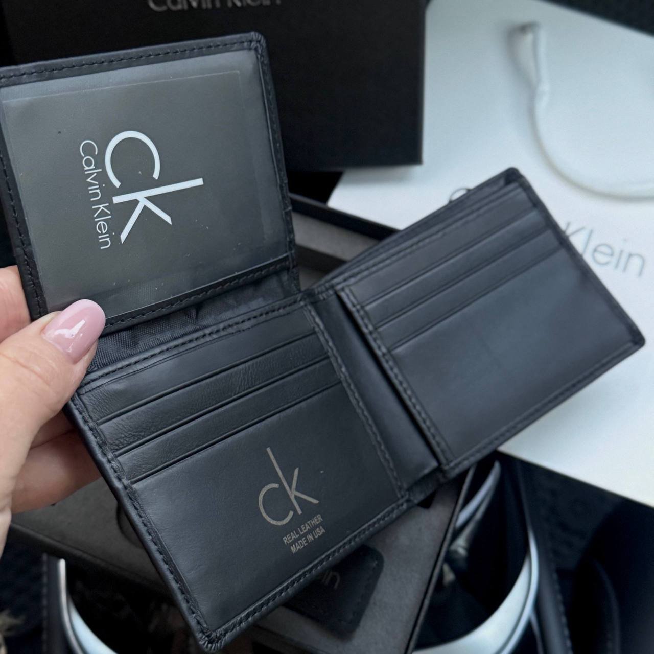 Шкіряний гаманець Calvin Klein подарунковий набір для чоловіка, фото №3