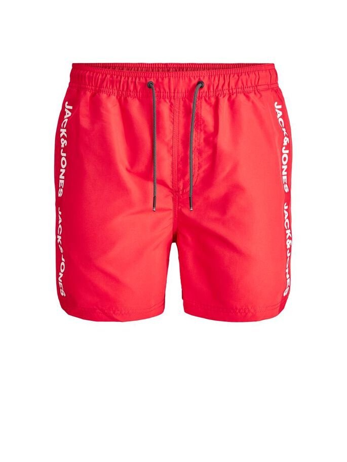 Шорти для плавання JJIBALI JJSWIMSHORTS AKM LOGO TAPE 12183810 Flame Scarlet Jack&Jones Червоний 2XL, фото №4