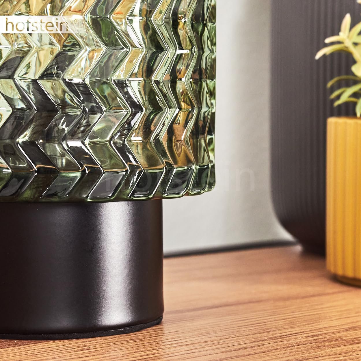 Настільна лампа Falgorosa Modern Vintage / Retro Design Метал / Скло Ø11 см E27 Чорний / Зелений, фото №7