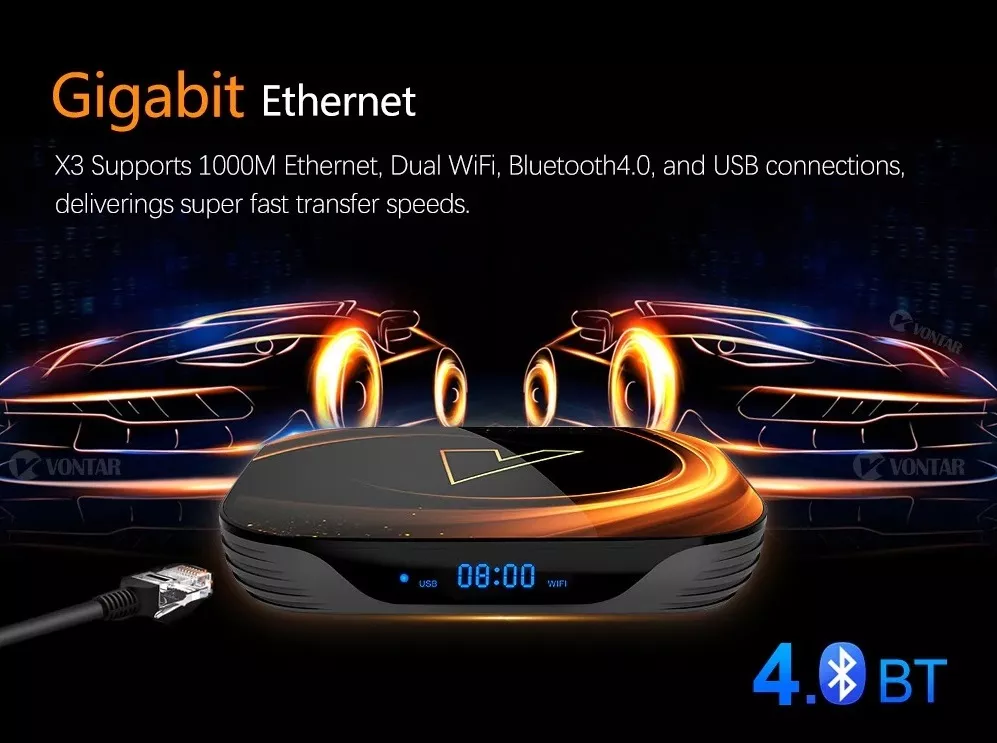 Медиаплеер Vontar X3 4/32Gb AndroidTV + G10S (Amlogic S905X3), фото №4