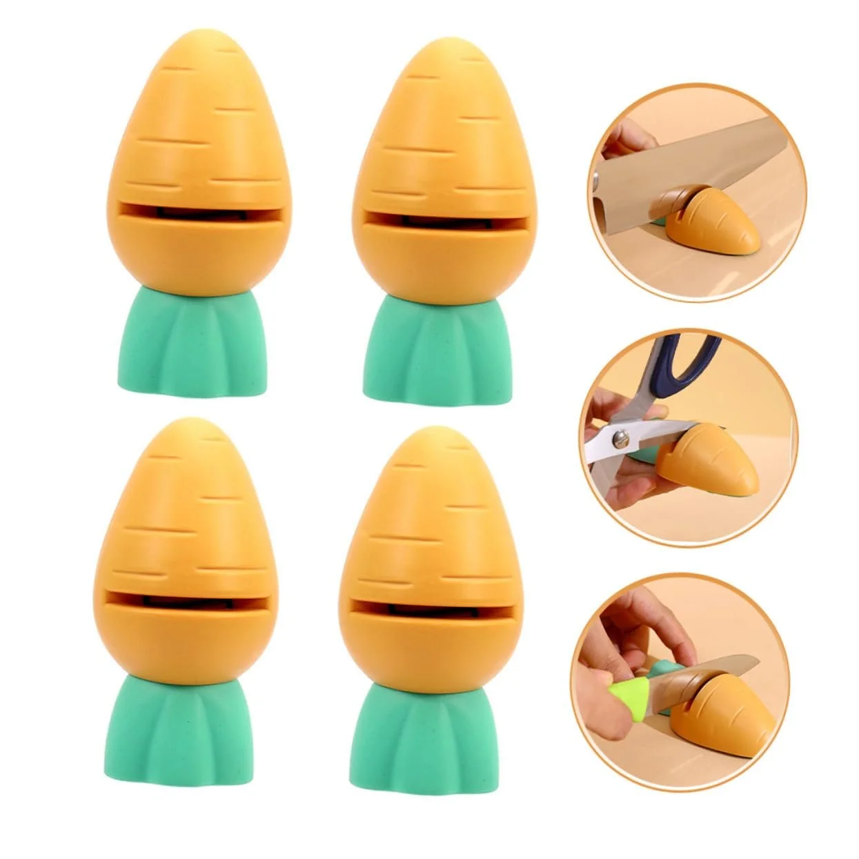 Точильні камені міні у формі моркви 4 шт., фото №6