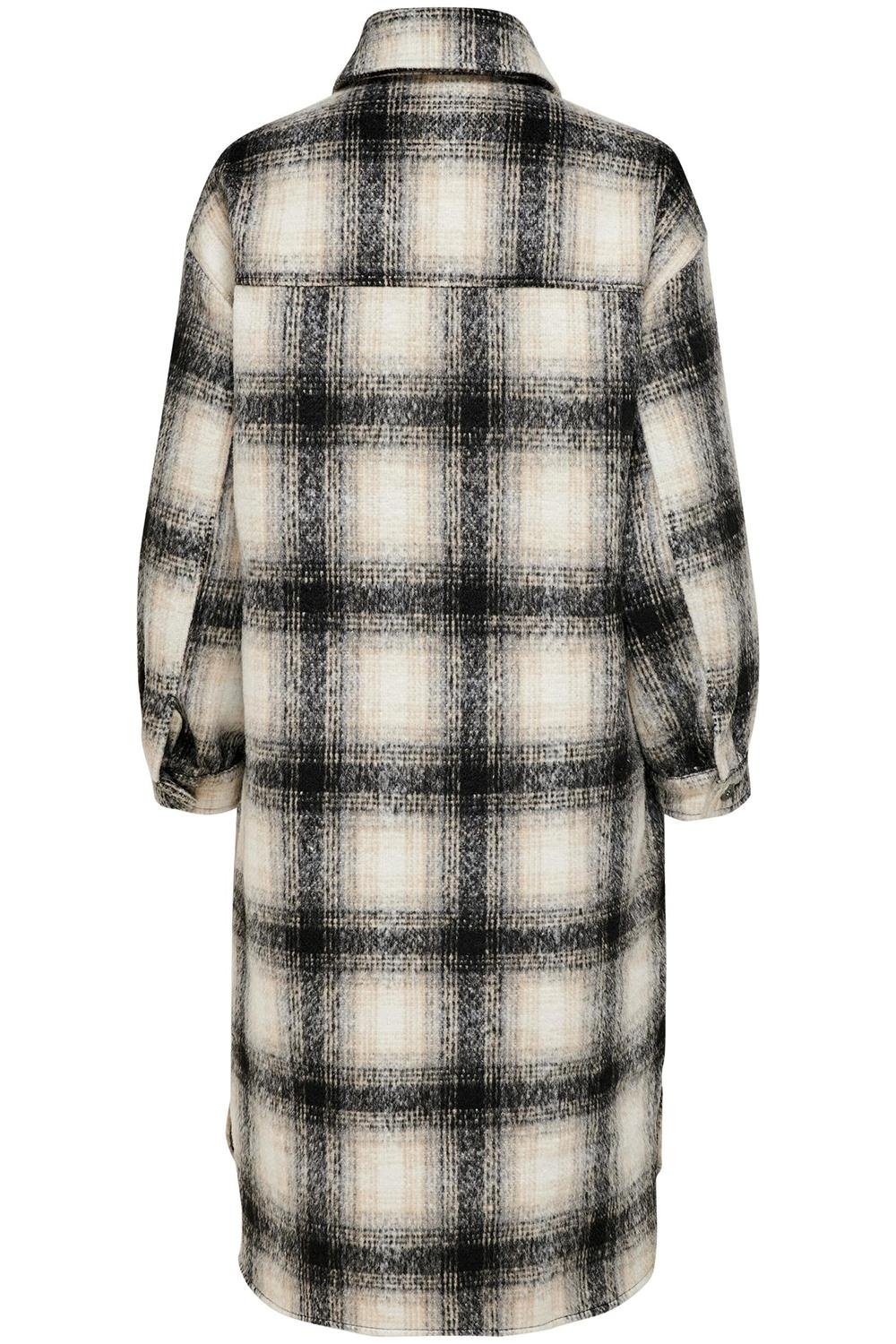 Пальто ONLY ONLLOU LONG CHECK SHACKET OTW 15238541 Коричневый S, фото №2