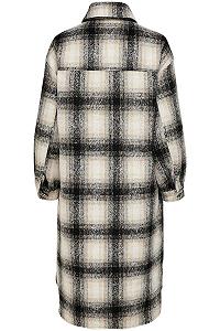 Пальто ONLY ONLLOU LONG CHECK SHACKET OTW 15238541 Коричневый S synthetic.ua - Фото 1