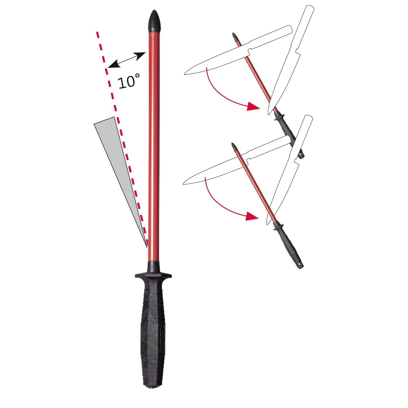 Точило для ножів Westmark Sieger-Long-Life зі спеченого рубіна 20 см Чорний/червоний, фото №7 Точило для ножів Westmark Sieger-Long-Life зі спеченого рубіна 20 см Чорний/червоний, фото №7