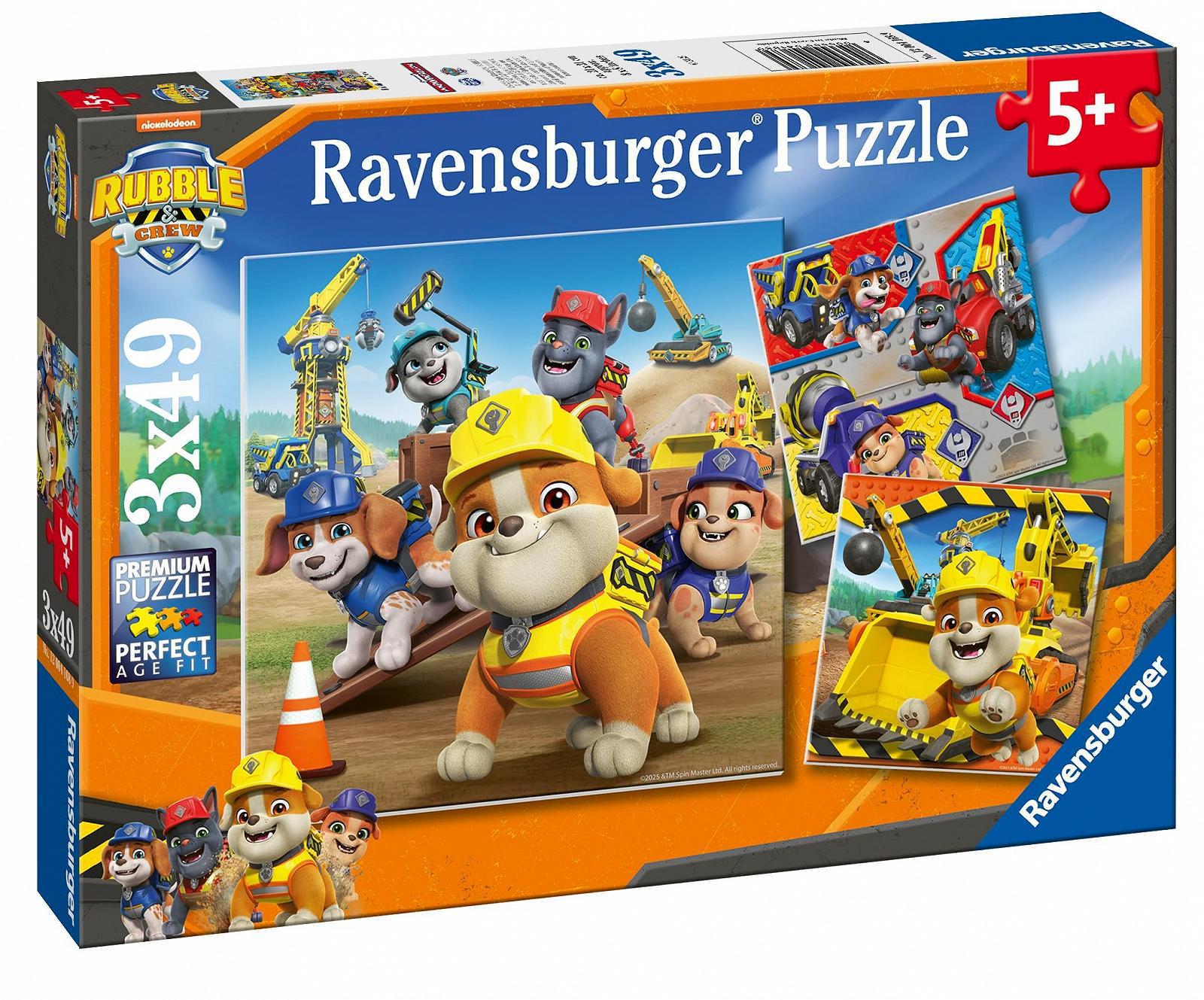Дитячий пазл Ravensburger Rubble & Crew 12004168 3 x 49 деталей, фото №8