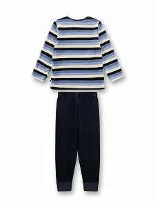 Піжама Sanetta для хлопчиків з нікі синя synthetic.ua - Фото 1