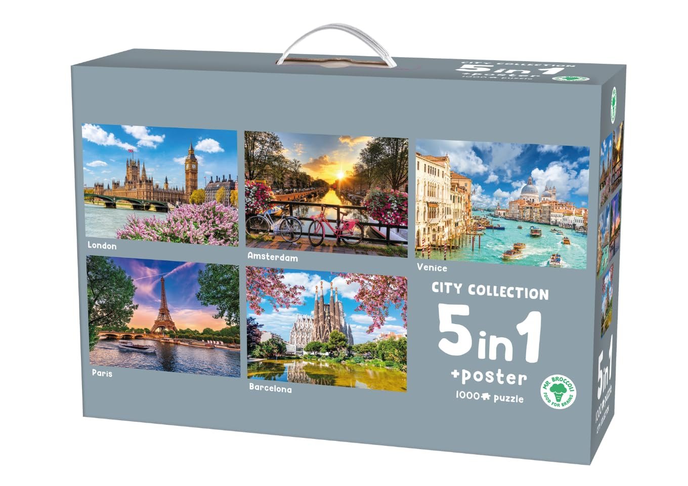 Пазл Mr. Broccoli City Collection 5 в 1 5 x 1000 элементов 68 x 48 см, фото №1