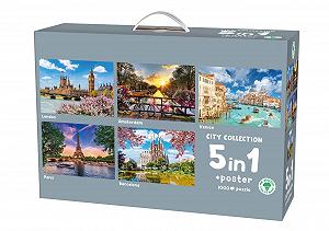 Купить Пазл Mr. Broccoli City Collection 5 в 1 5 x 1000 элементов 68 x 48 см - Фото 1 Пазл Mr. Broccoli City Collection 5 в 1 5 x 1000 элементов 68 x 48 см - Фото 1