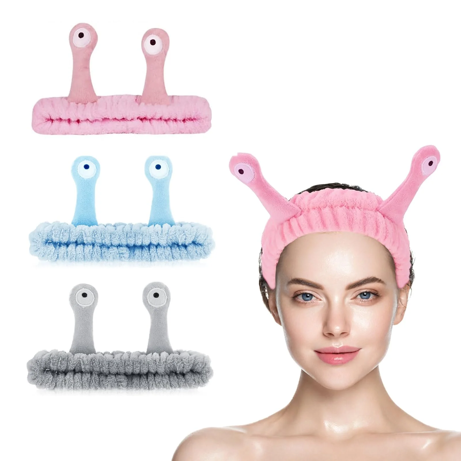 Пов'язка на голову для вмивання обличчя, Набір з 3 шт, фото №1 Пов'язка на голову для вмивання обличчя, Набір з 3 шт, фото №1