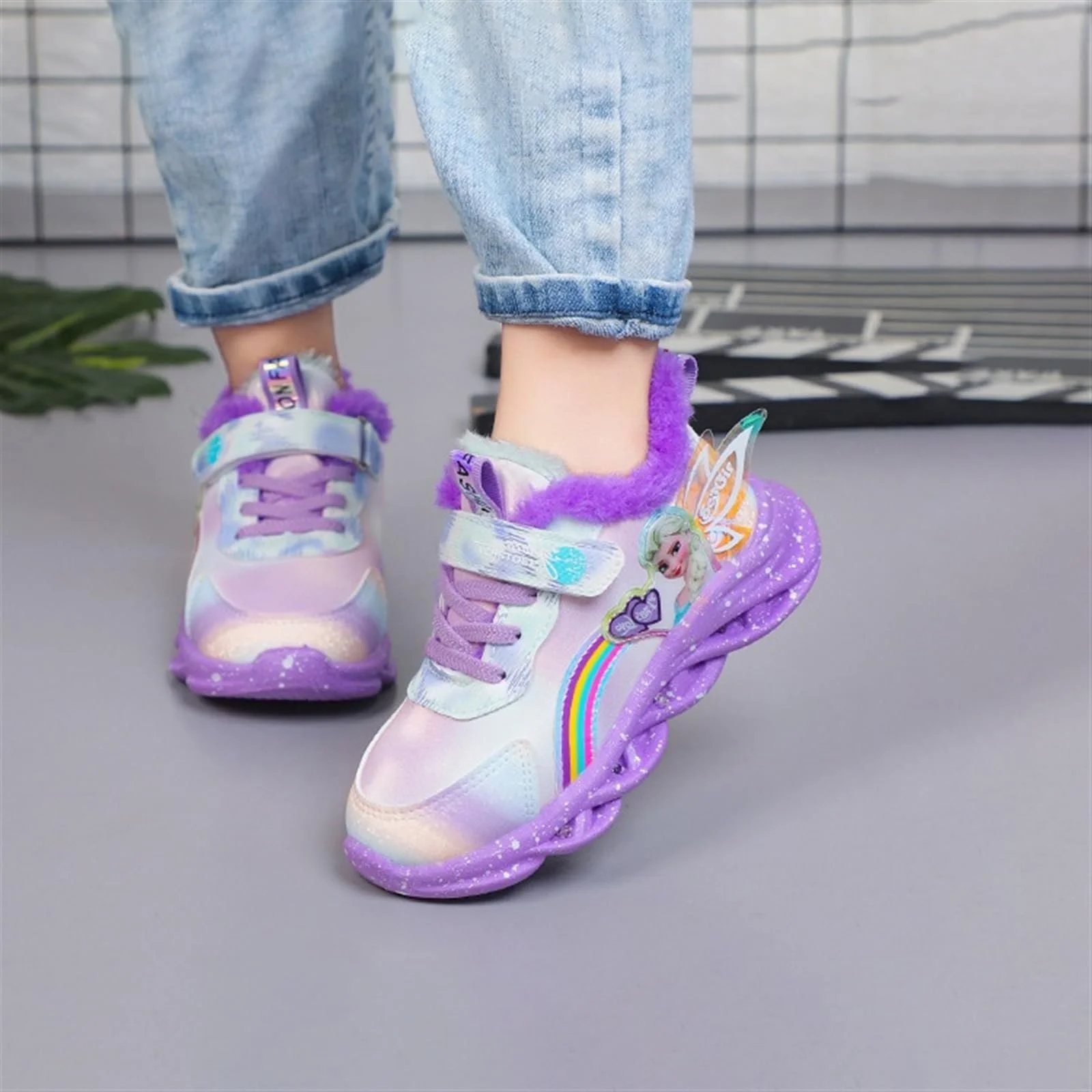 Детские Кроссовки Elsa С Подсветкой, Размер 2-12 Лет, фото №7