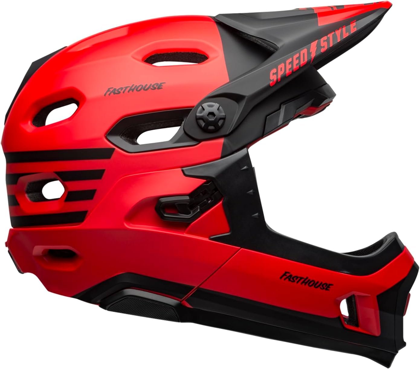 Велосипедний шолом BELL Super Dh MIPS M (55-59) Fasthouse Matt Red/Black, фото №4