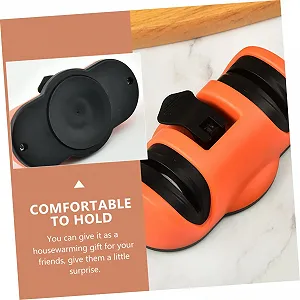 Точило для ножів ручна 2 слоти з вакуумною присоскою Orange synthetic.ua - Фото 1