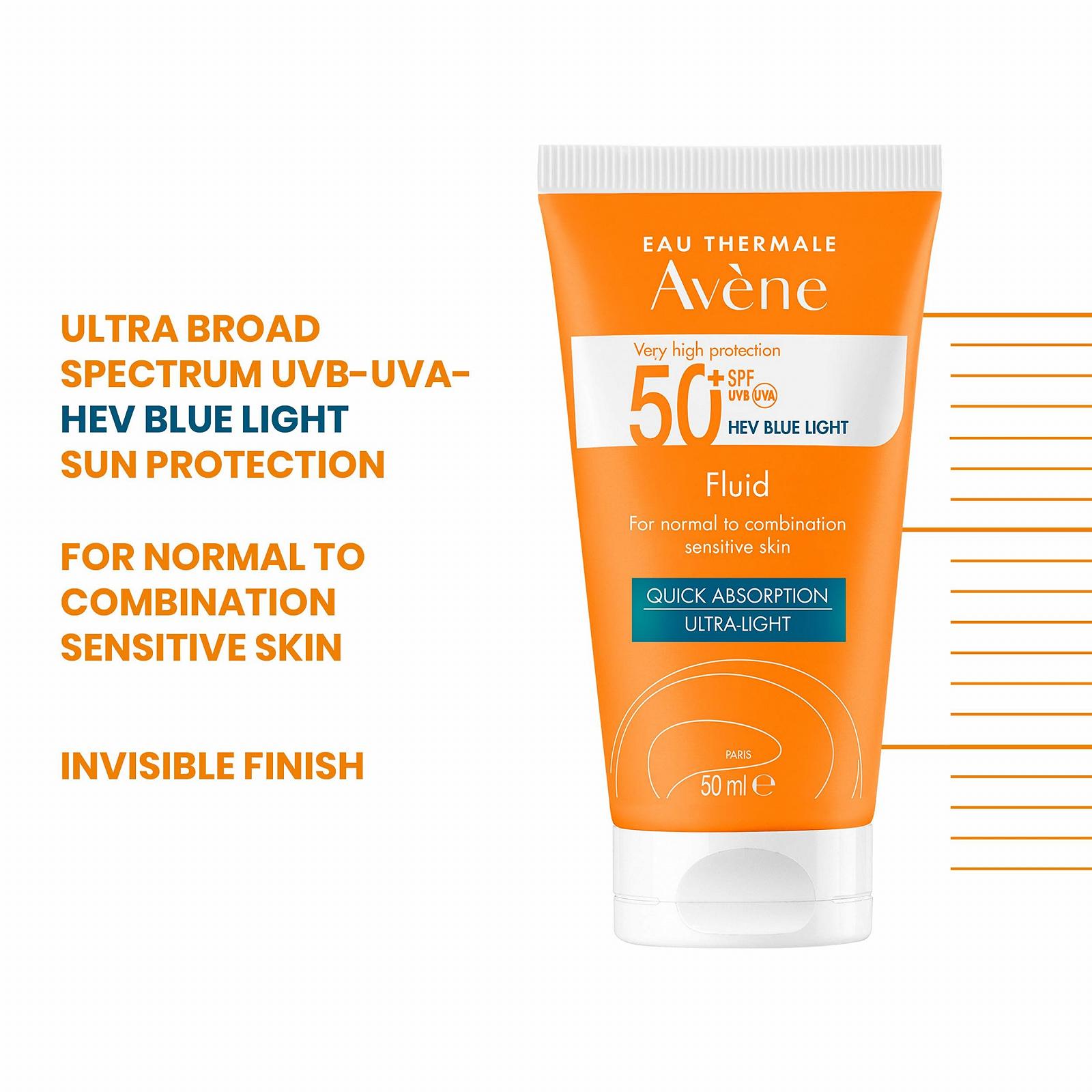 Флюїд Avene Sun SPF 50+ 50 мл прозорий, фото №5