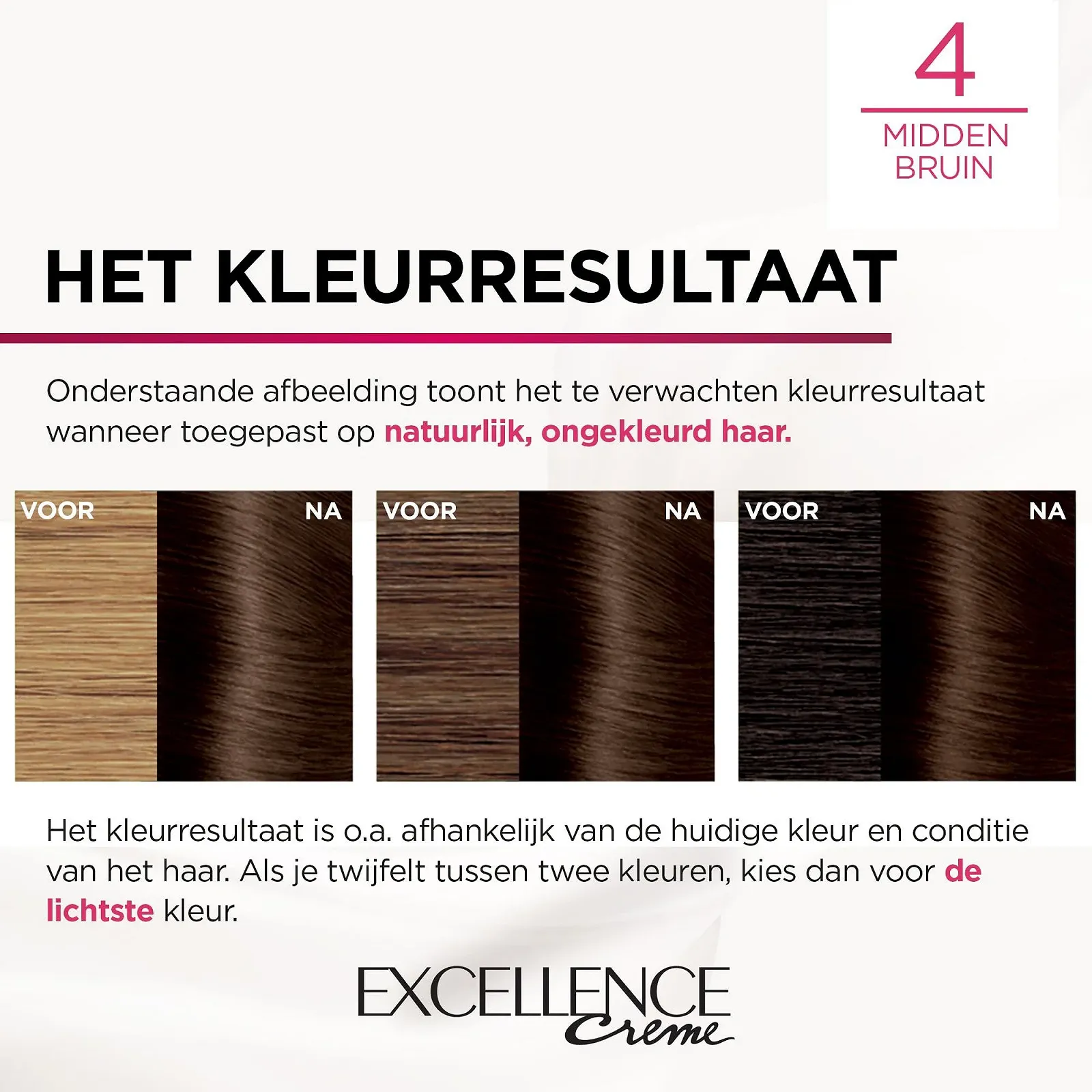 Фарба для волосся L'Oréal Paris Excellence Cream 4 Medium Brown - 1 шт в упаковці, фото №8 Фарба для волосся L'Oréal Paris Excellence Cream 4 Medium Brown - 1 шт в упаковці, фото №8