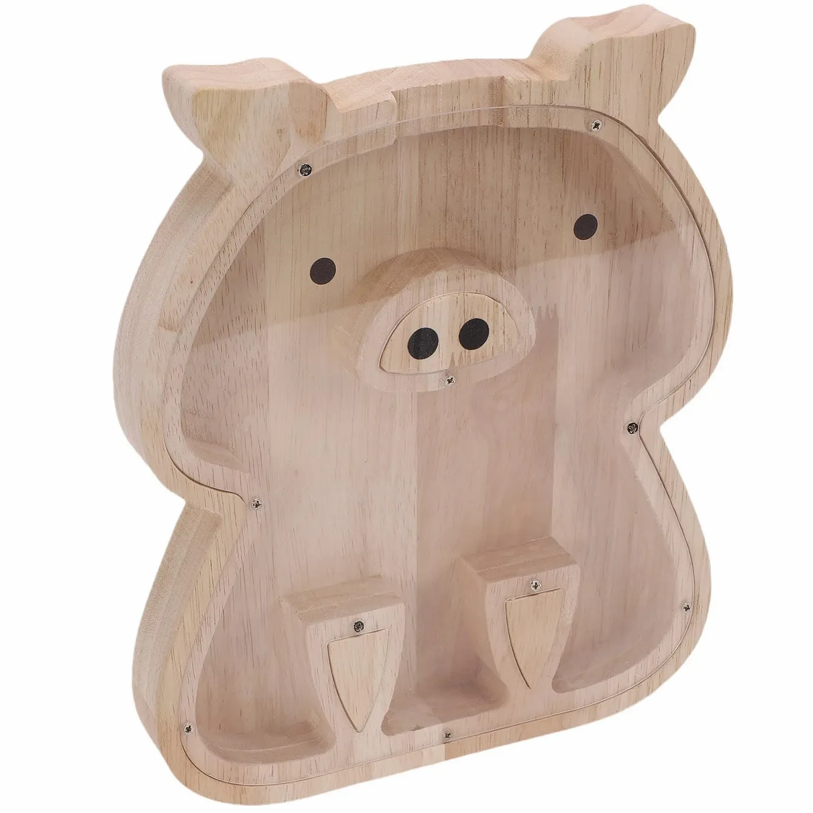 Скарбничка HEEPDD Прозора акрилова з каучукового дерева, фото №3