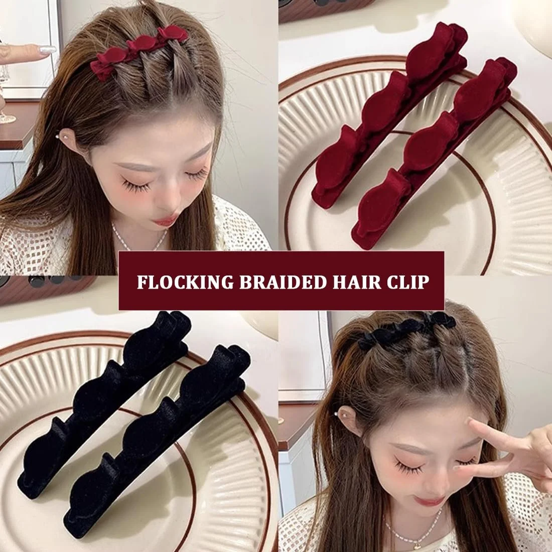 Набір Обруч на Голову з Затискачамиручування, 2 шт., фото №4 Набір Обруч на Голову з Затискачамиручування, 2 шт., фото №4