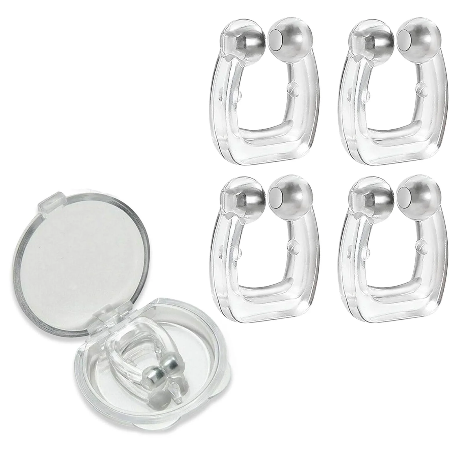 Клипсы против храпа магнитные 4 шт для улучшения сна. Удобное и профессиональное решение, фото №1