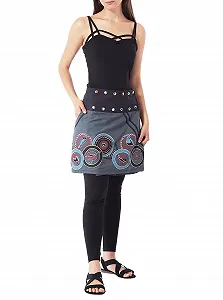 Спідниця PUREWONDER SK110 Жіноча на запах Бавовняна з кишенею synthetic.ua - Фото 1