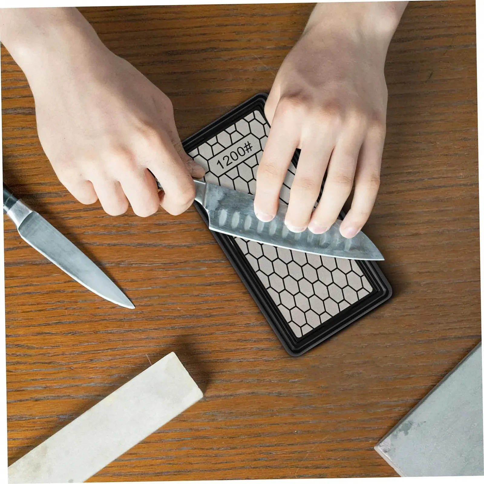 Точильний камінь Vaguelly алмазний двосторонній грубе та тонке заточування з нековзною основою, фото №5