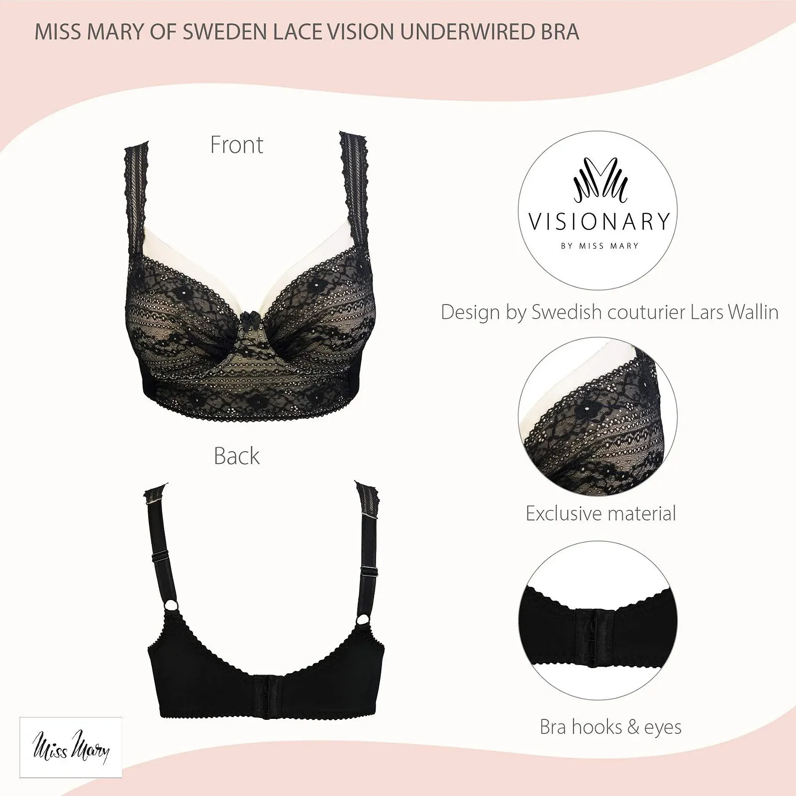 Бюстгальтер Miss Mary of Sweden Lace Vision на кісточках, фото №5 Бюстгальтер Miss Mary of Sweden Lace Vision на кісточках, фото №5
