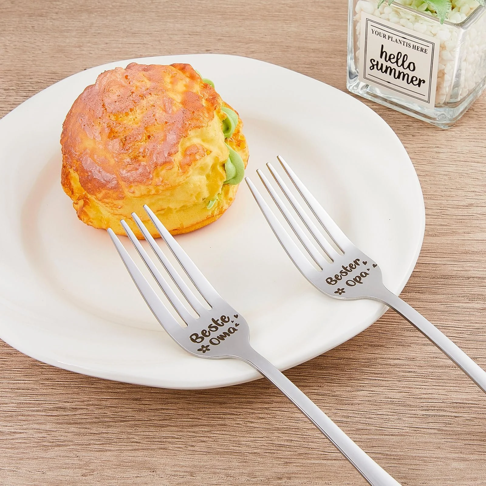 Набір: Ложка Nuenen 2 шт, Вилка Nuenen 2 шт, з гравіюванням Найкраща бабуся та дідусь, фото №4