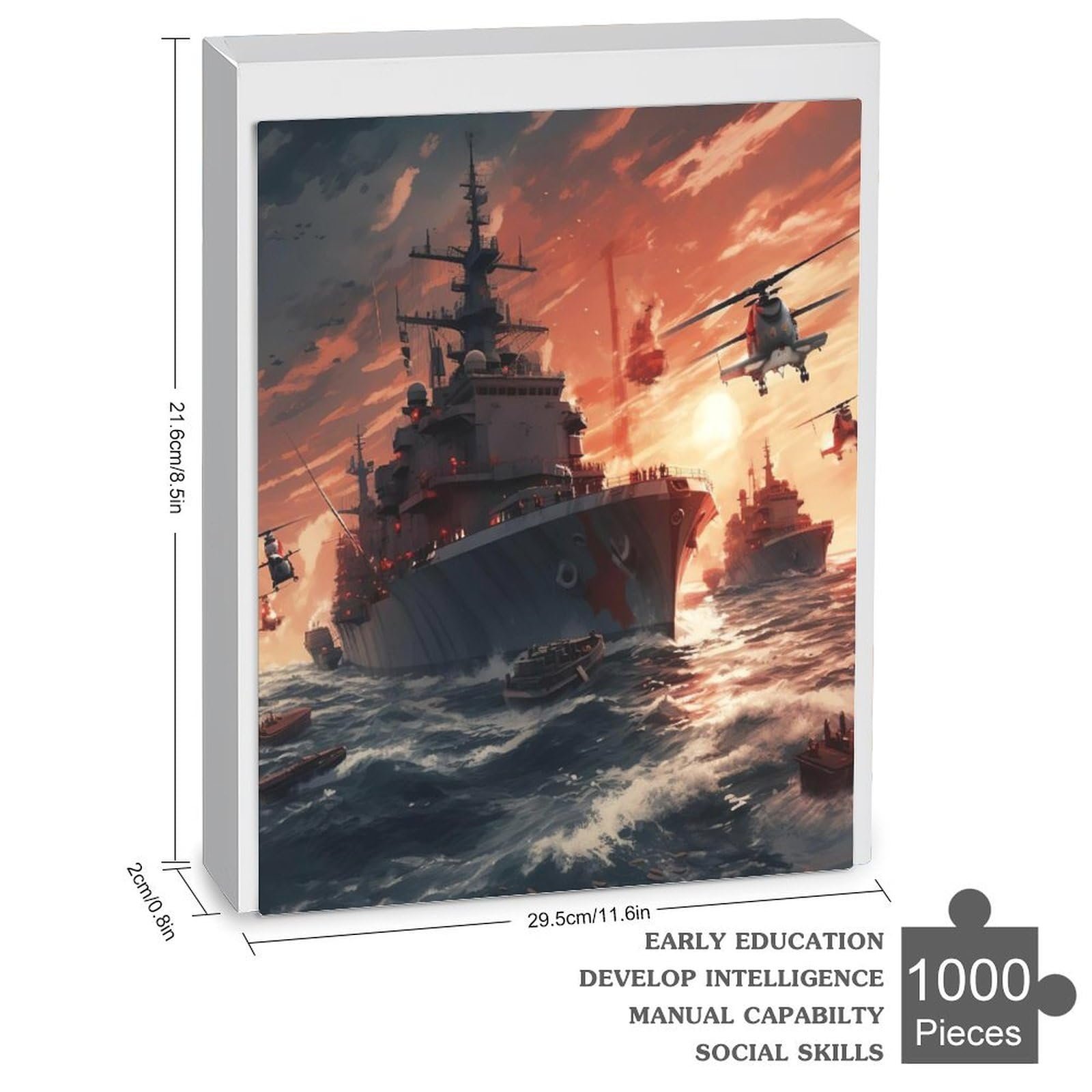 Пазл Warship 1000 деталей Деревянный 78 x 53 см, фото №3