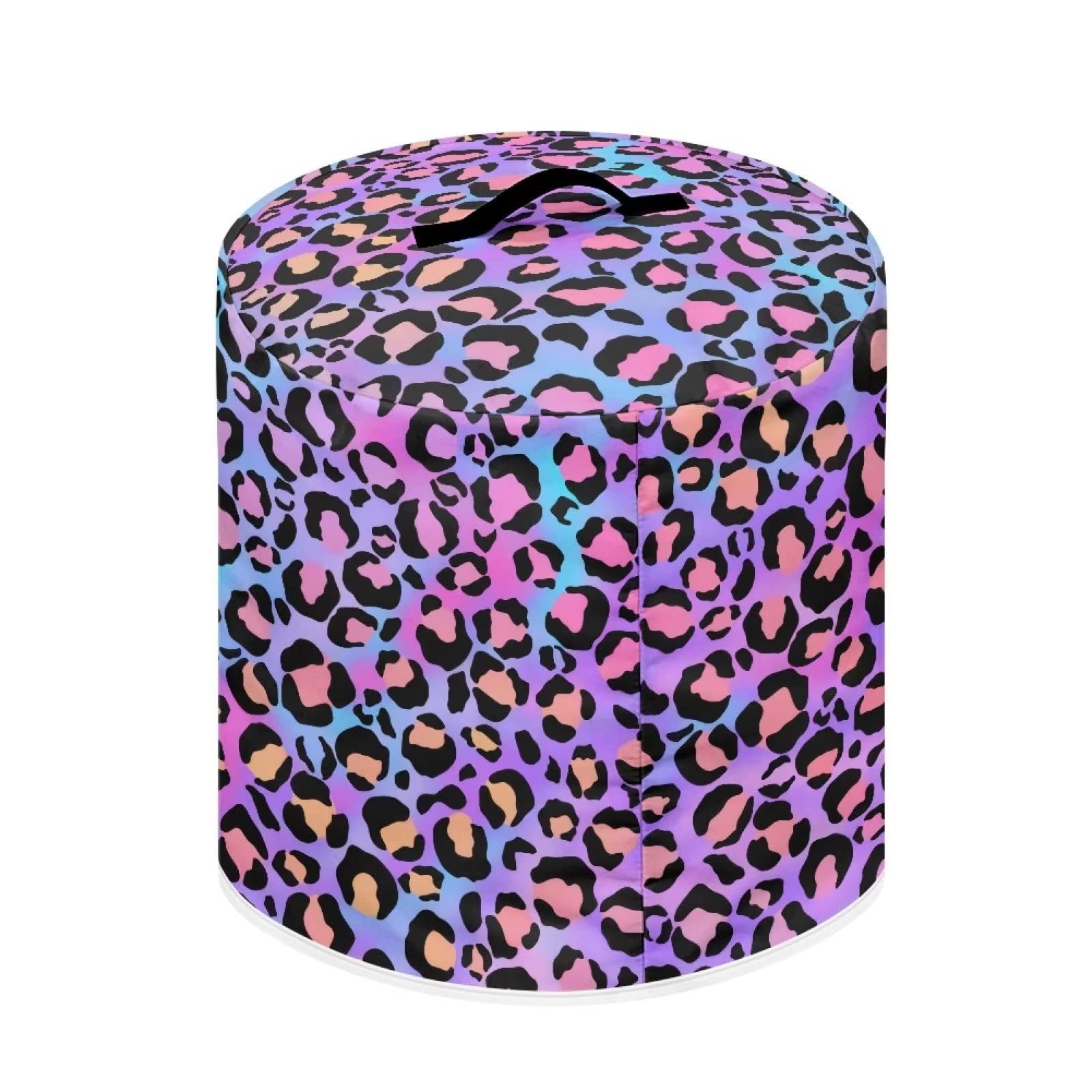 Чехол для плиты ZIATUBLES Purple Leopard Print Slow Cooker с карманом для аксессуаров 3 кварт, фото №2