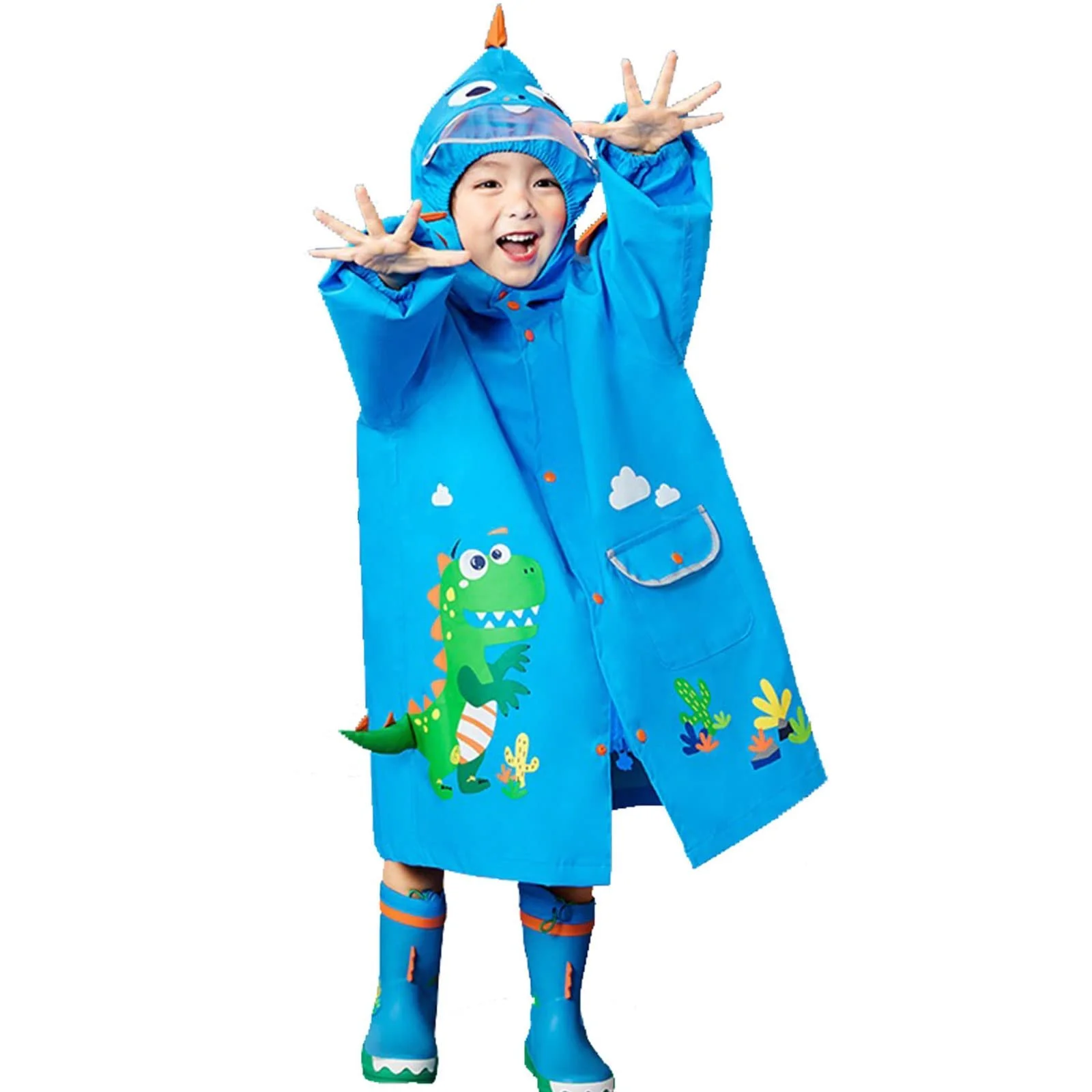 Дитячий дощовик з капюшоном JinBei для хлопчиків, фото №6