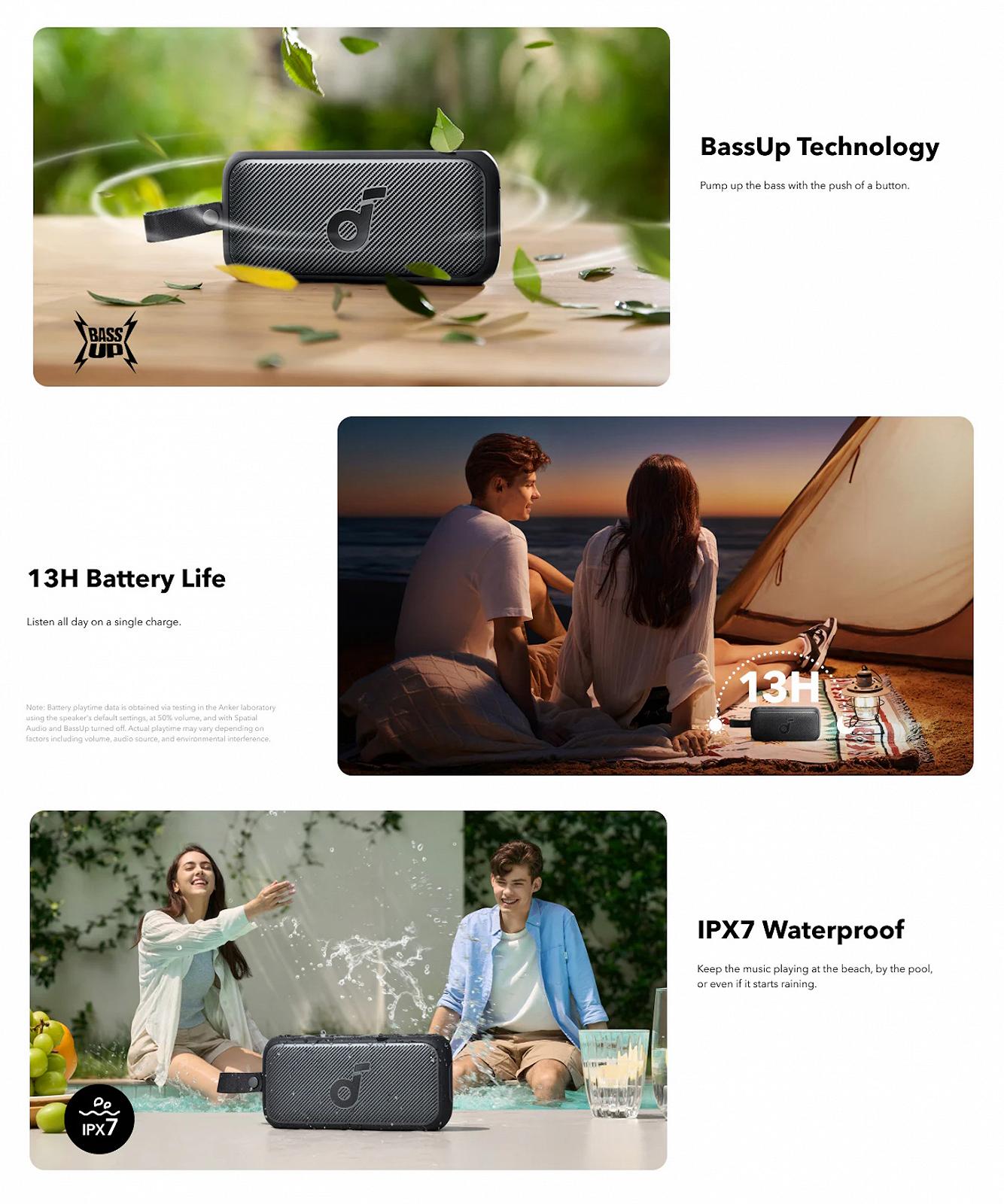 Портативна колонка Anker Soundcore Motion 300 Blue Hi-Res LDAC 30Вт IPX7 Bluetooth 5.3 (Soundcore Motion 300), фото №10