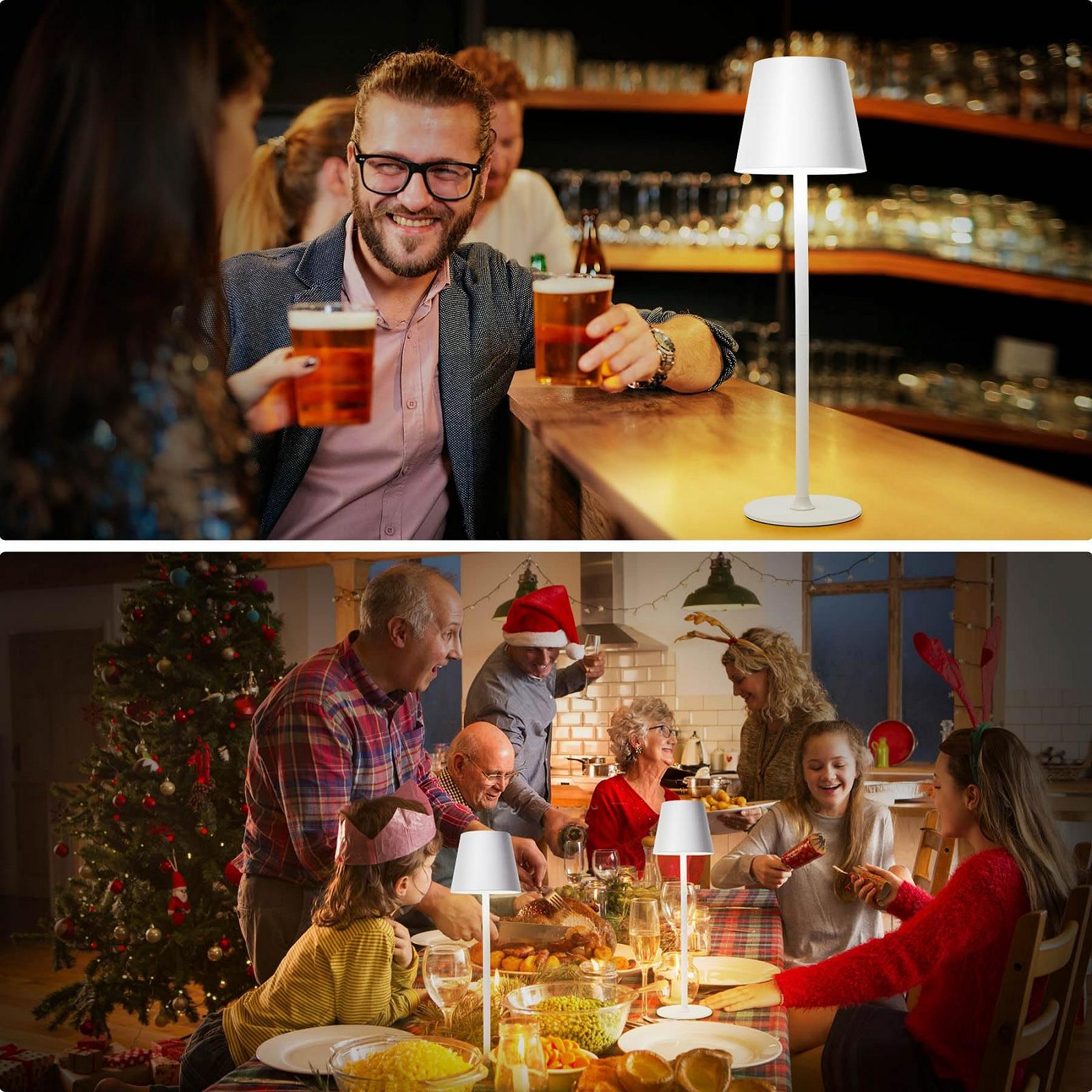 Настільна лампа LED акумуляторна бездротова з димуванням 2700 К - 6000 К USB IP54 Біла, фото №5