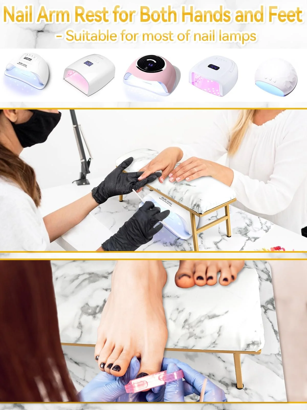 Подставка для рук маникюрная EBANKU Мрамор, фото №4 Подставка для рук маникюрная EBANKU Мрамор, фото №4