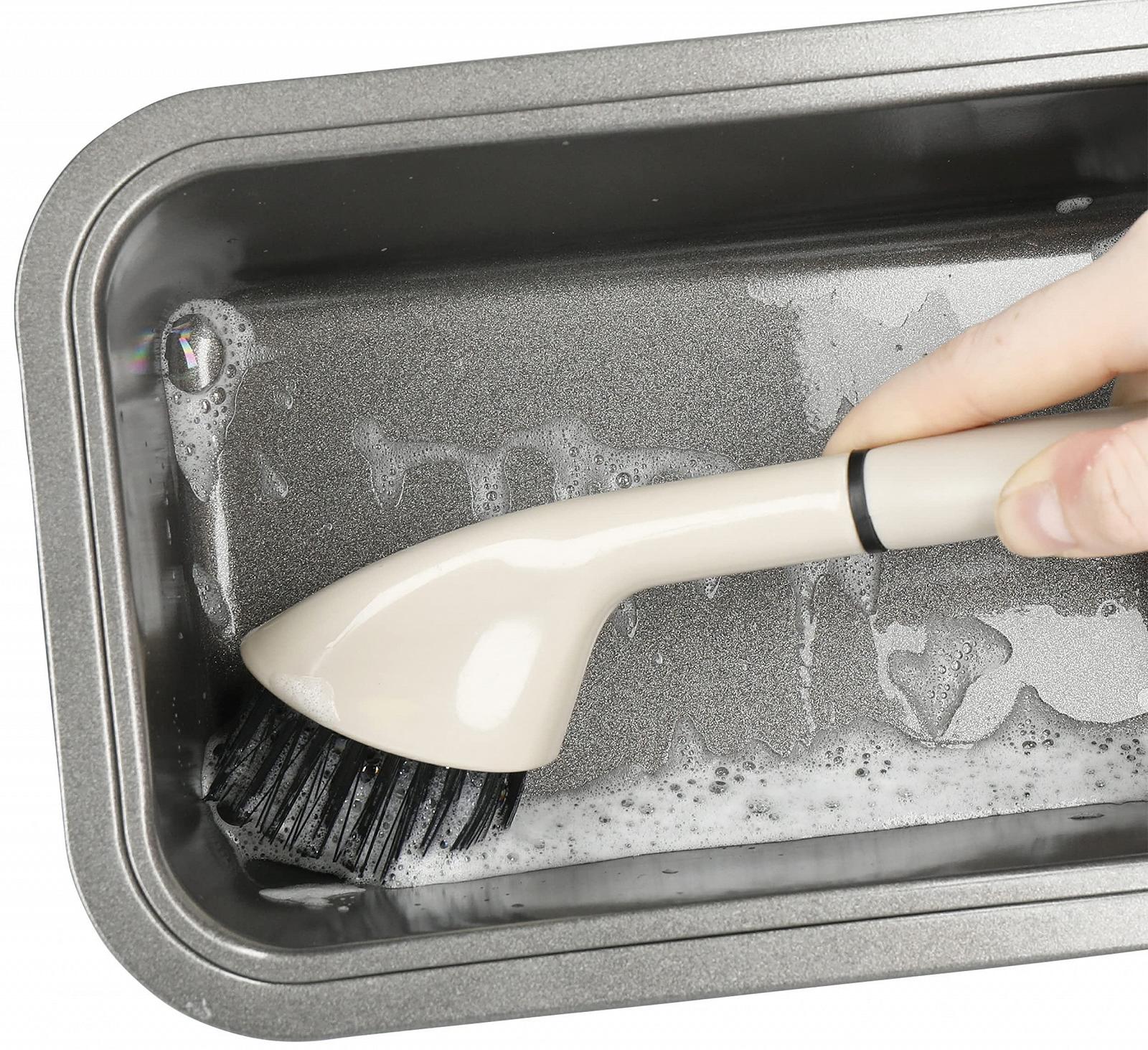 Щетка для чистки Natural Elements Eco из переработанного пластика и соломы Серая 24 см, фото №4