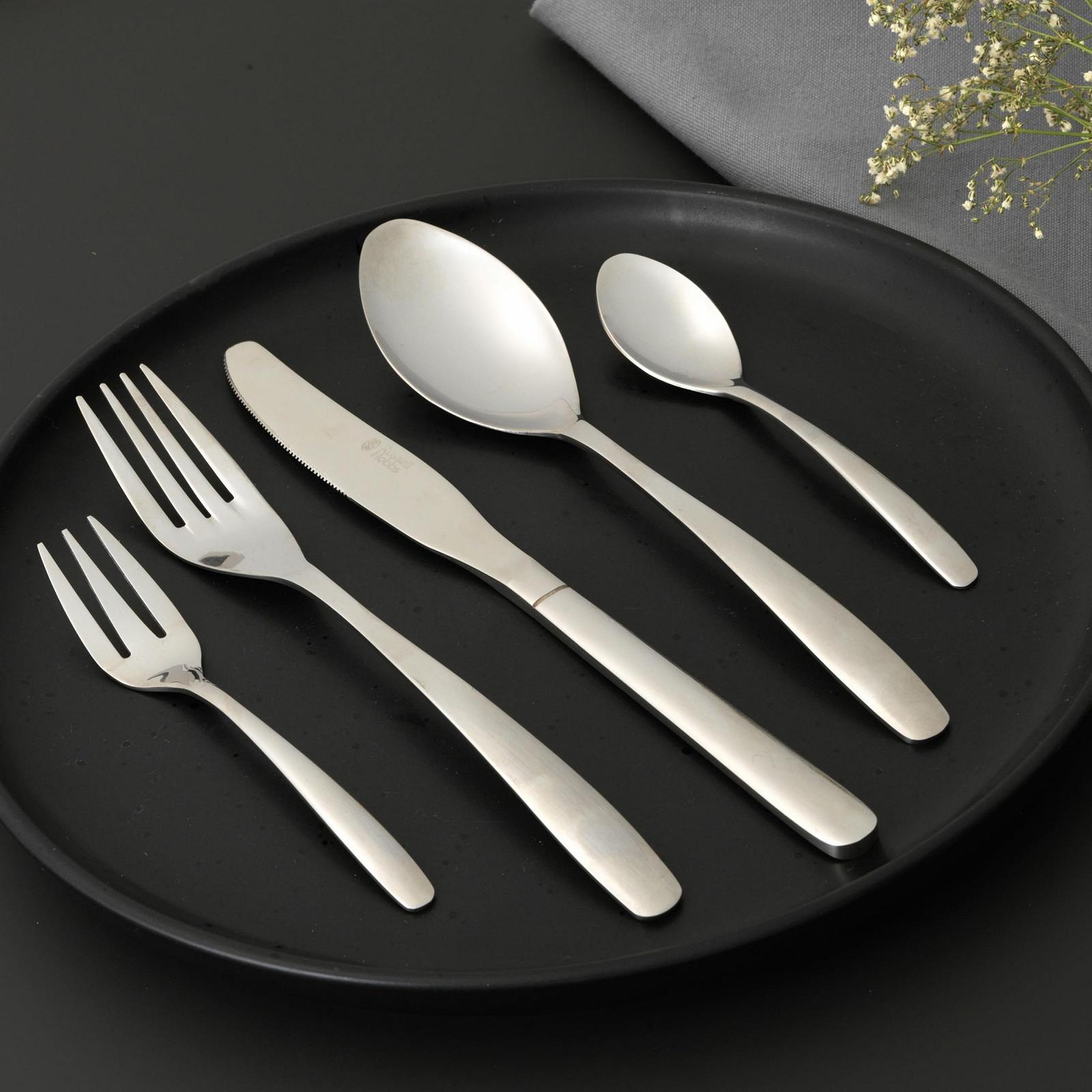 Набор столовых приборов Russell Hobbs Florence на 4 персоны, 20 предметов: нож, вилка, кондитерская вилка, десертная ложка, чайная ложка, нержавеющая сталь 18/0, фото №5