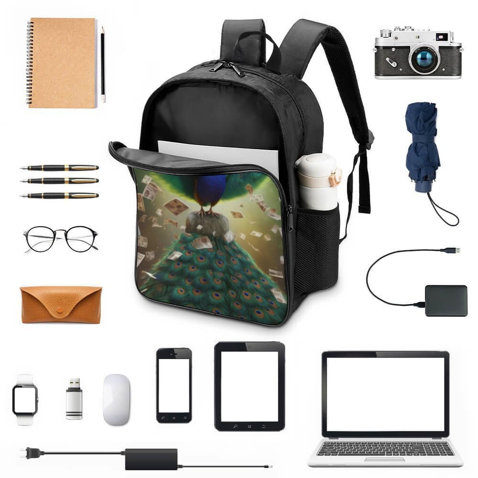Ранець RSIUUODNF Peacock 40x28x16см, фото №4
