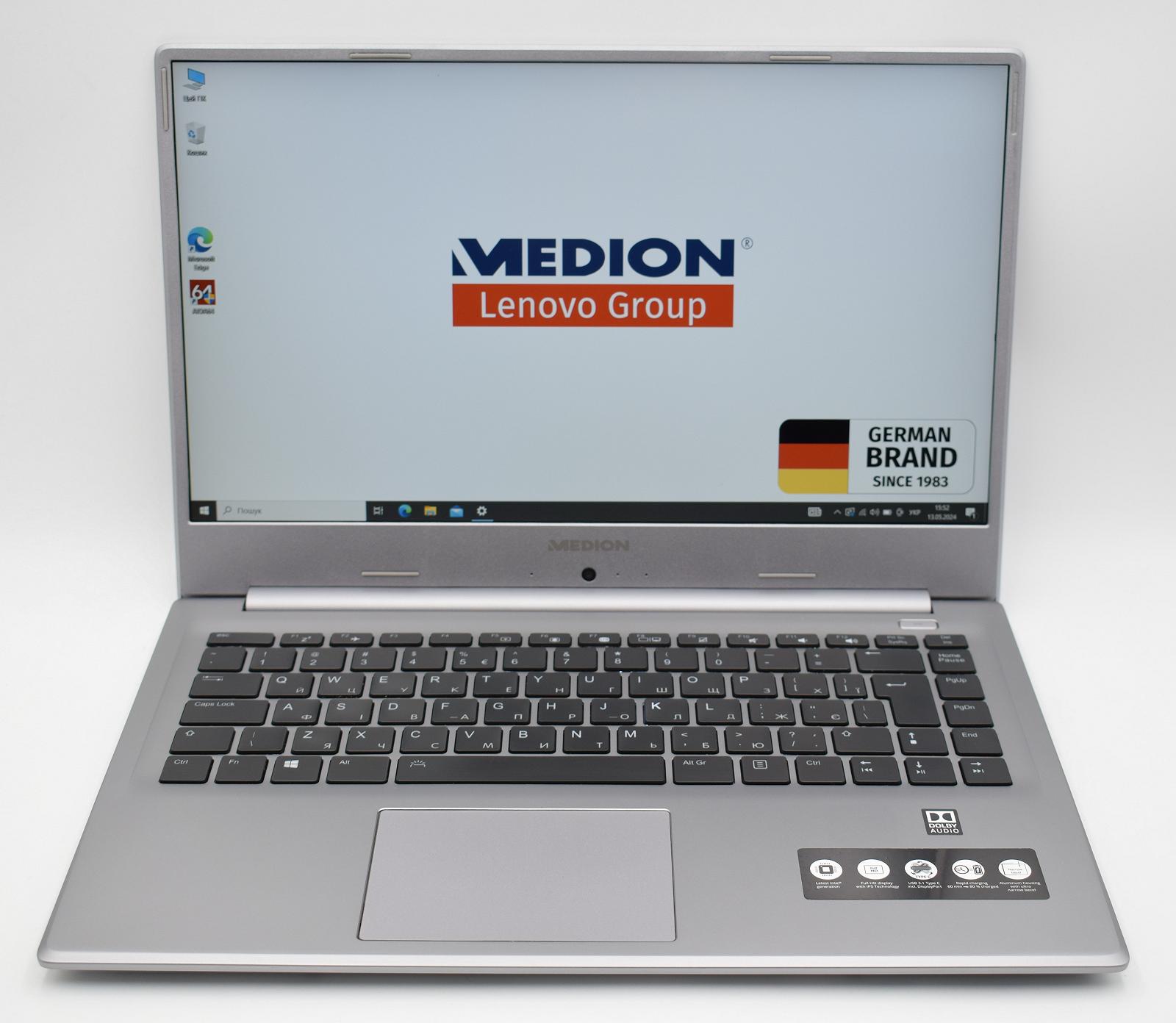 Ноутбук 15.6'' Medion Lenovo Group Akoya S15447 Core i5-10210U RAM 32ГБ SSD 1ТБ Intel UHD Graphics Металевий корпус 2556, фото №1